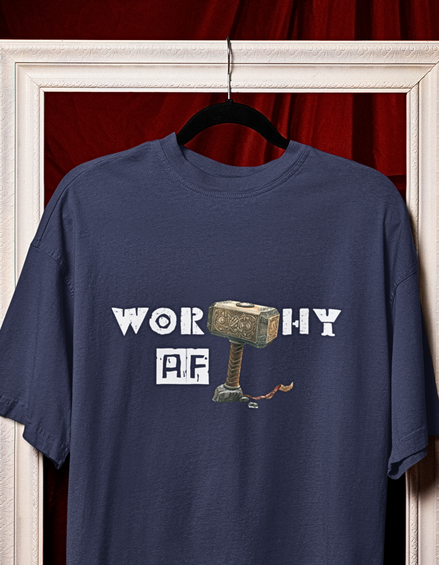 Worthy AF - Thunder Power Unisex Oversized Tee