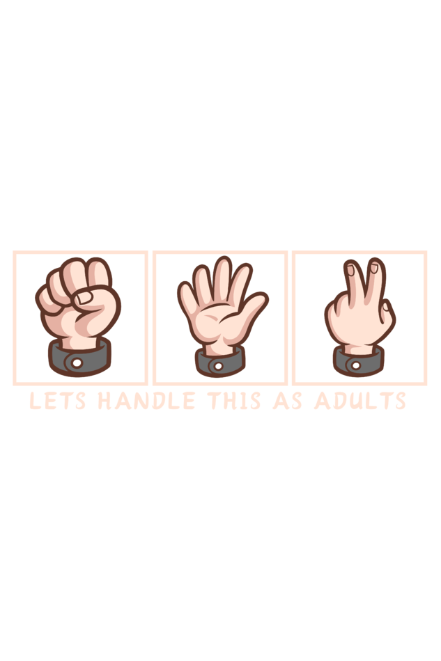 Adulting Decision: Rock, Paper, Scissors Hoodie Graphic