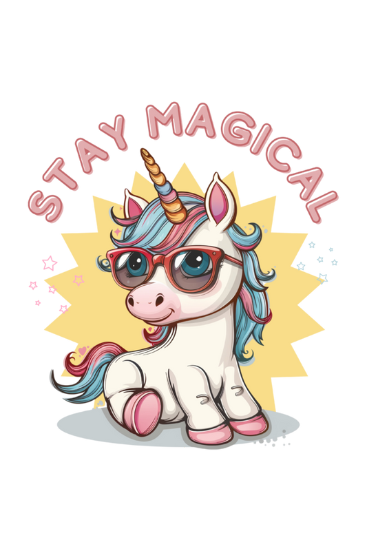 Wonders Await : Unicorn Graphic Crop Hoodie