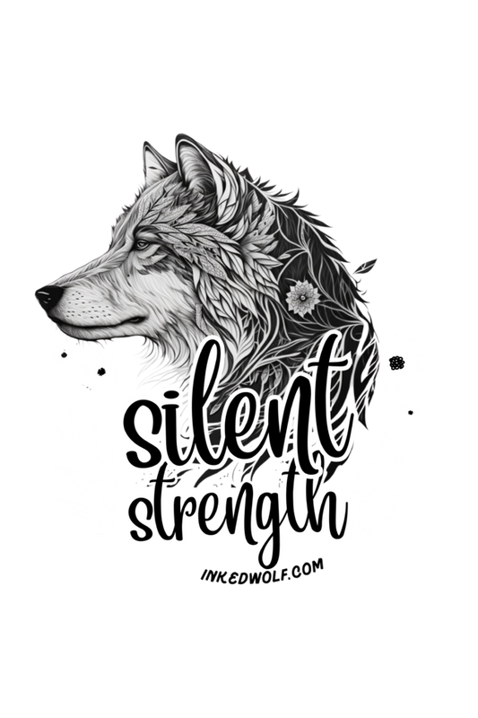 Silent Strength Hoodie - Empowering Female Wolf Design