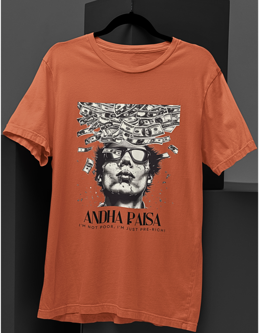 Blindfolded Wealth Tee - Flaunt Your Mystery Fortune