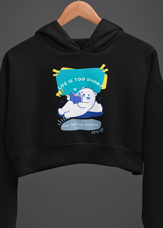 Colorful Choices : Spice Up Your Style Crop Hoodie!