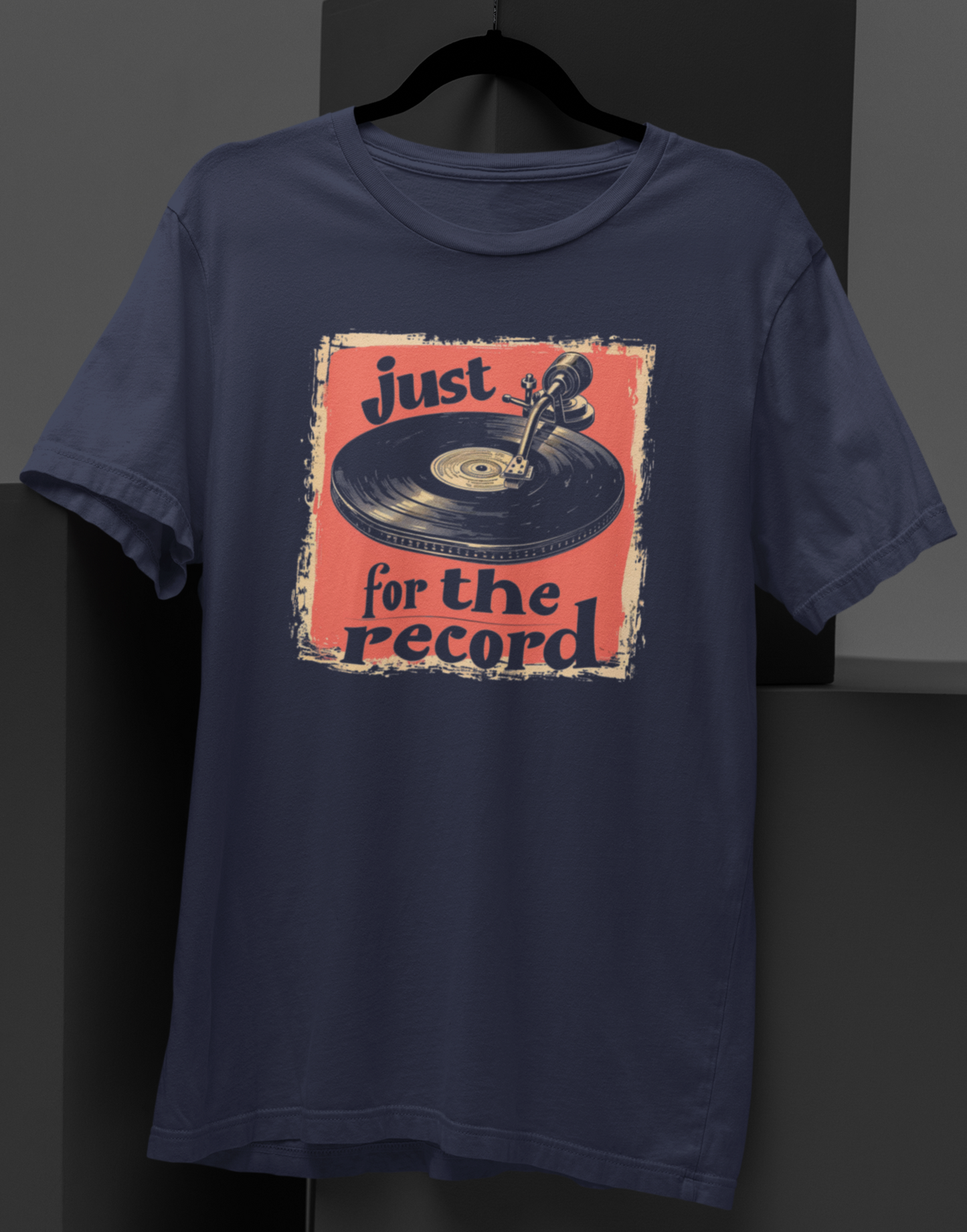 Just For the Record: Vinyl Graphic Half Sleeve Tee