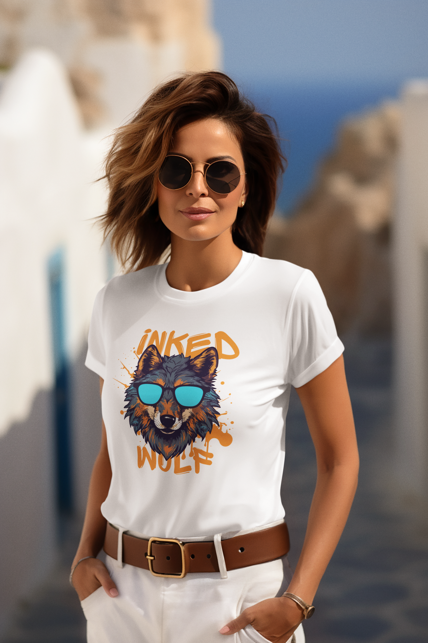 InkedWolf Women's T-Shirt - Shady Wolf Vibes