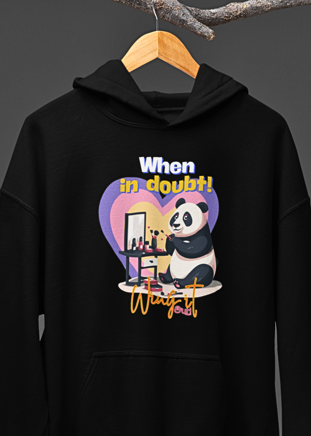 Improvise & Thrive : Girly Panda Hoodie