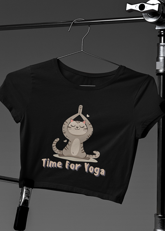 Feline Flex Crop Tee : It's Time for Yoga