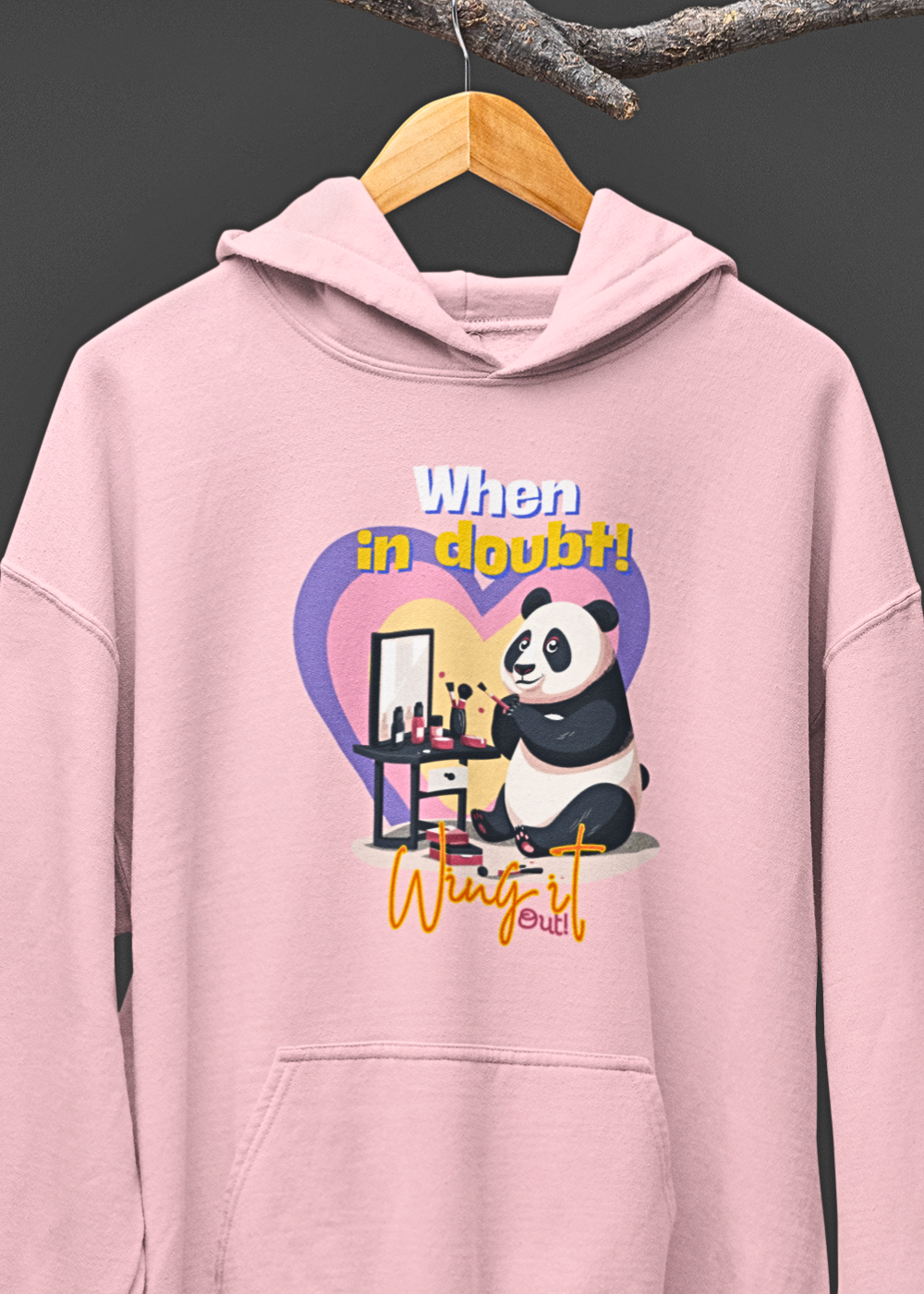 Improvise & Thrive : Girly Panda Hoodie