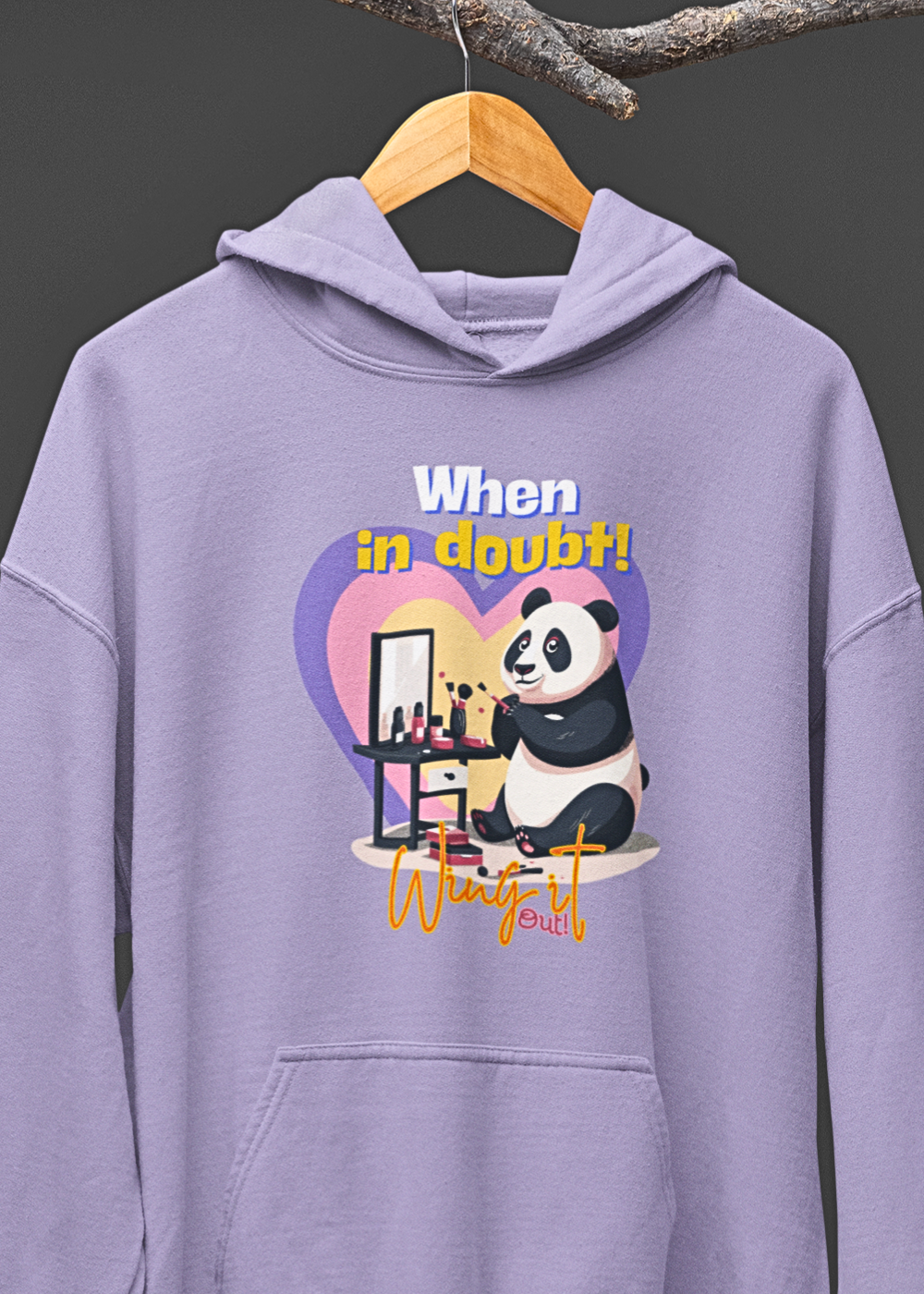 Improvise & Thrive : Girly Panda Hoodie