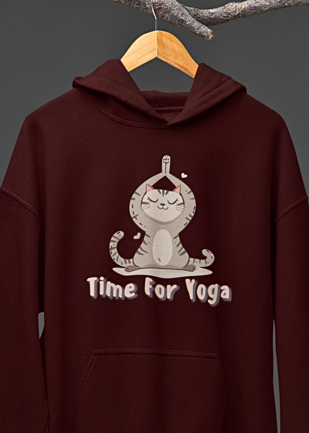 Cat Stretch Hoodie : It's Time for Yoga