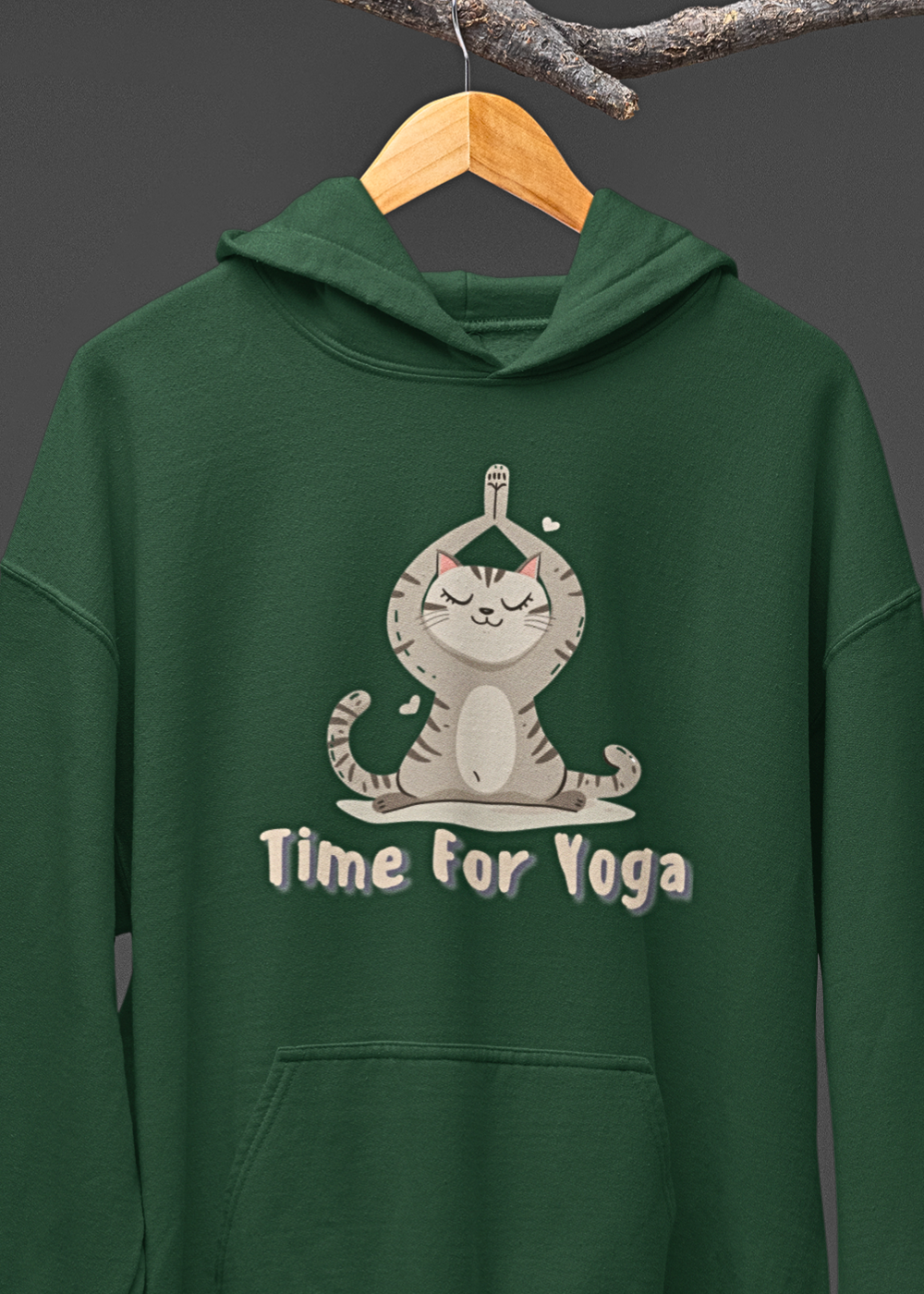 Cat Stretch Hoodie : It's Time for Yoga