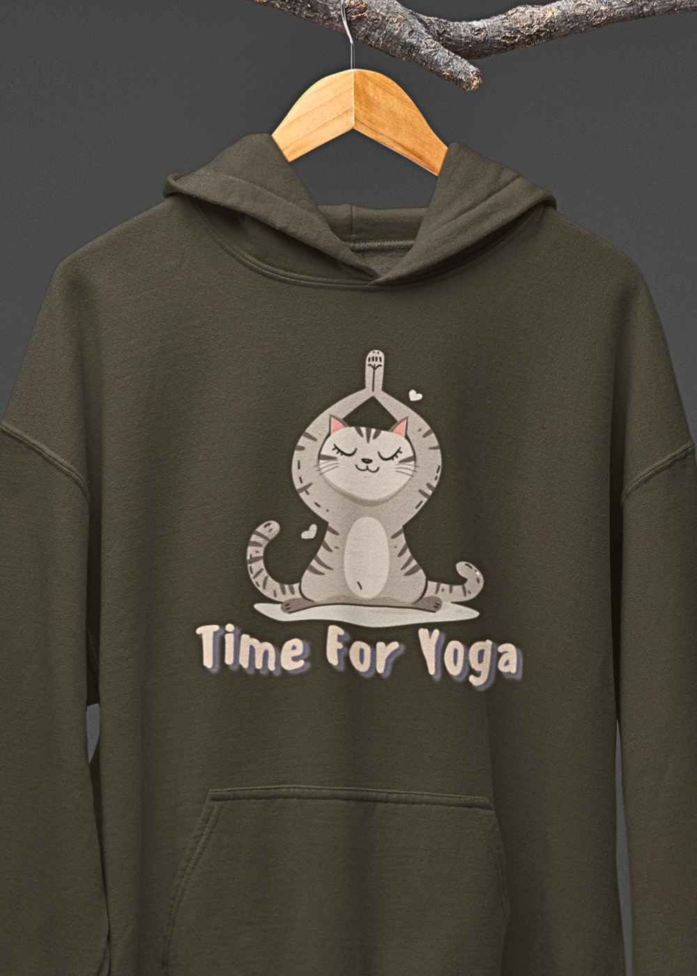 Cat Stretch Hoodie : It's Time for Yoga