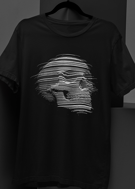 Skull Matrix Flow - Unisex Oversized Tee
