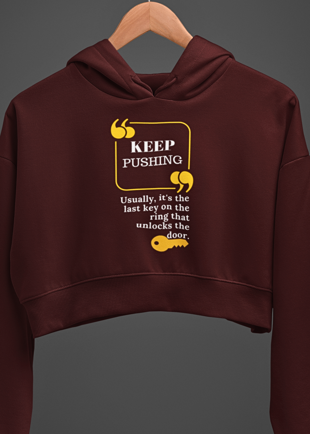 Push Forward Crop Hoodie