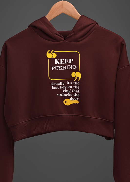 Push Forward Crop Hoodie