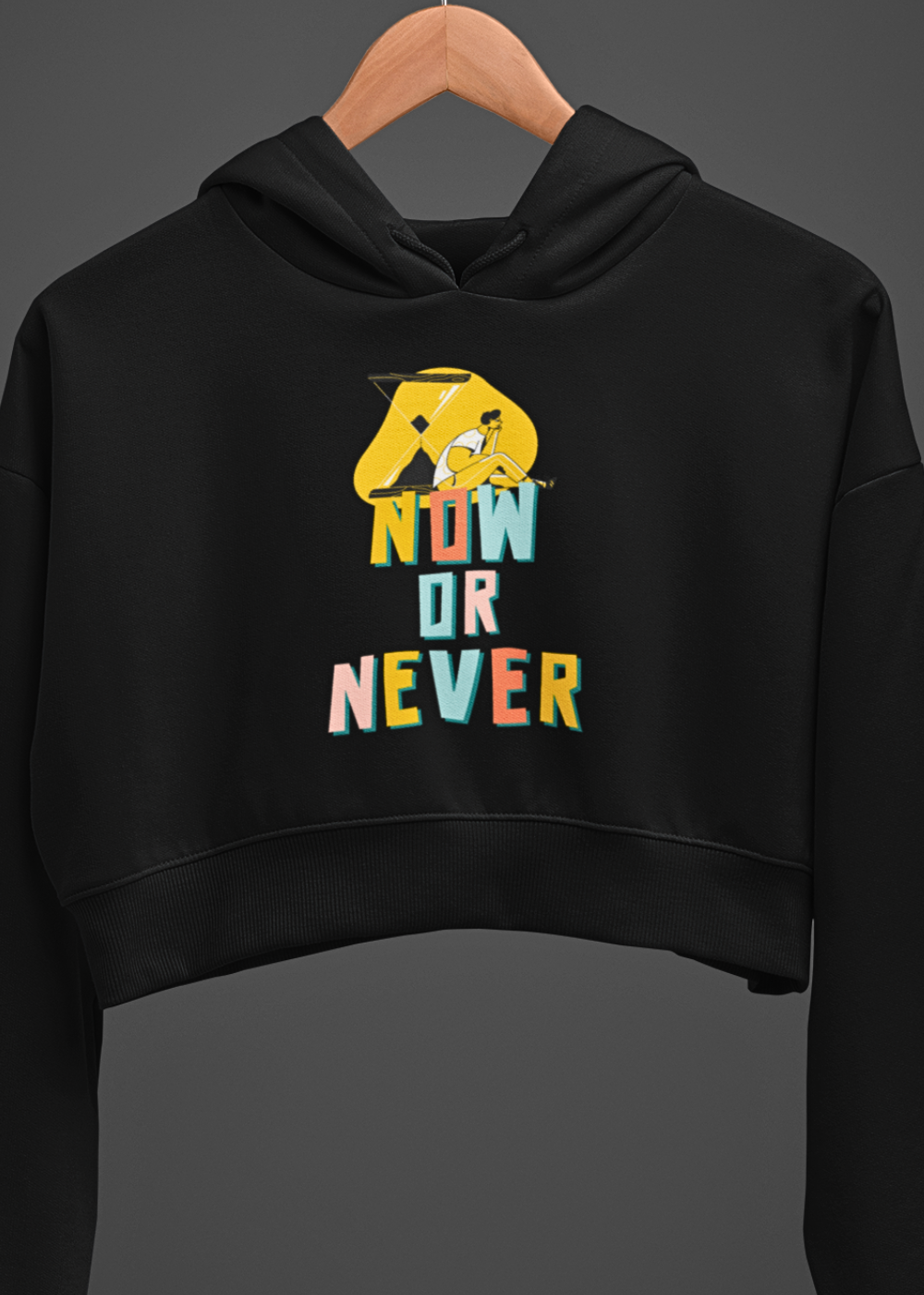 Bold Moves Crop Hoodie