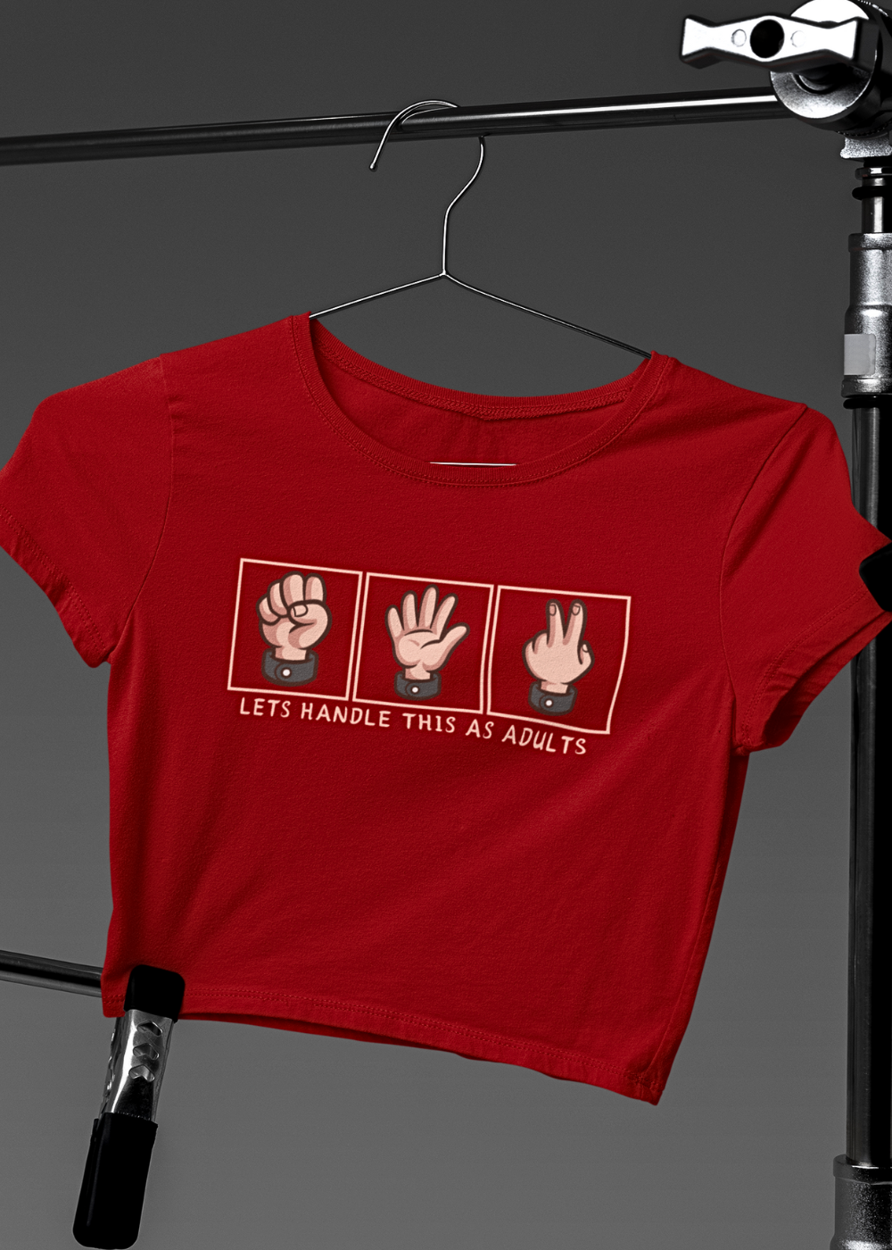 Rock-Paper-Scissors Crop Top
