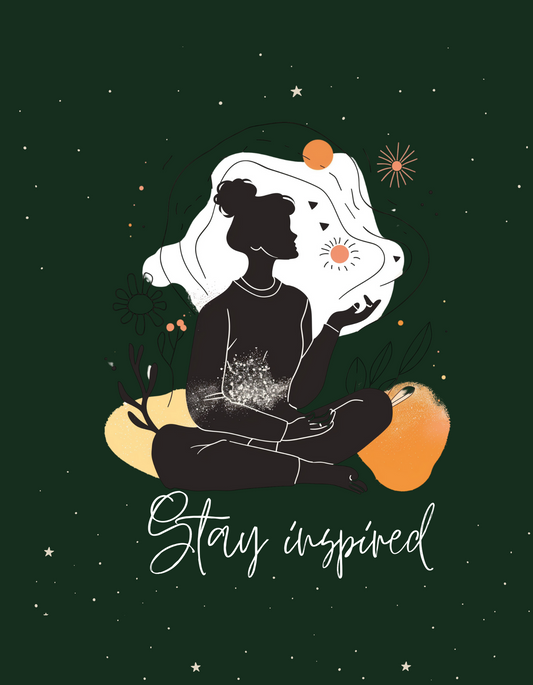 Creative Blossoms : Stay Inspired Floral Graphic T-Shirt