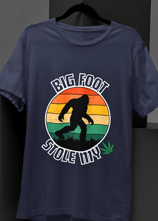 Bigfoot Stole My Plant Retro Oversized Unisex T-Shirt