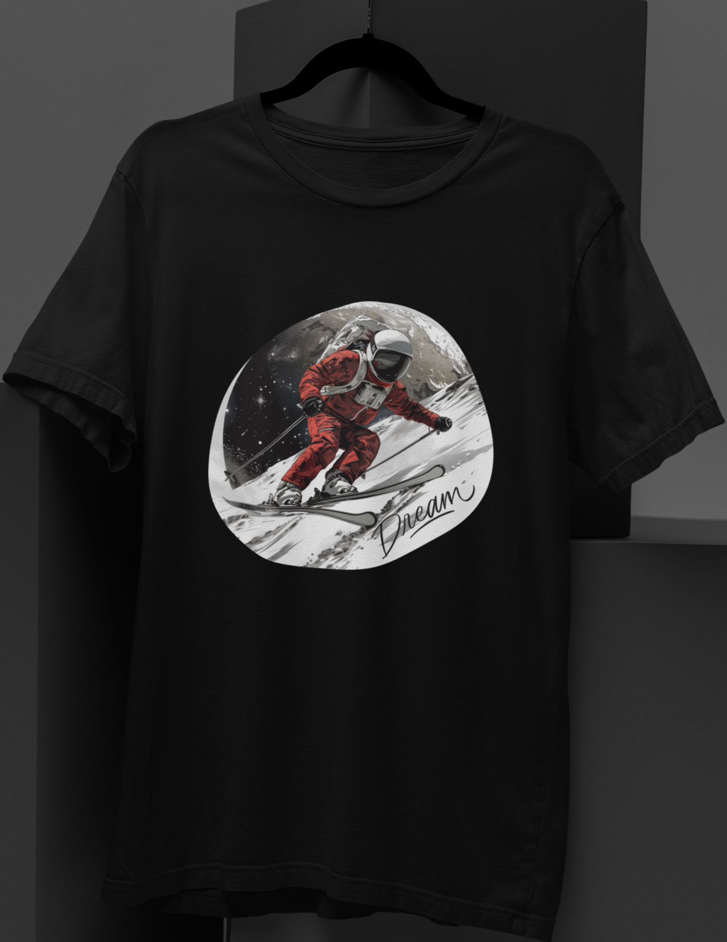 Moonlit Dreams: Skiing on the Lunar Slopes Tee