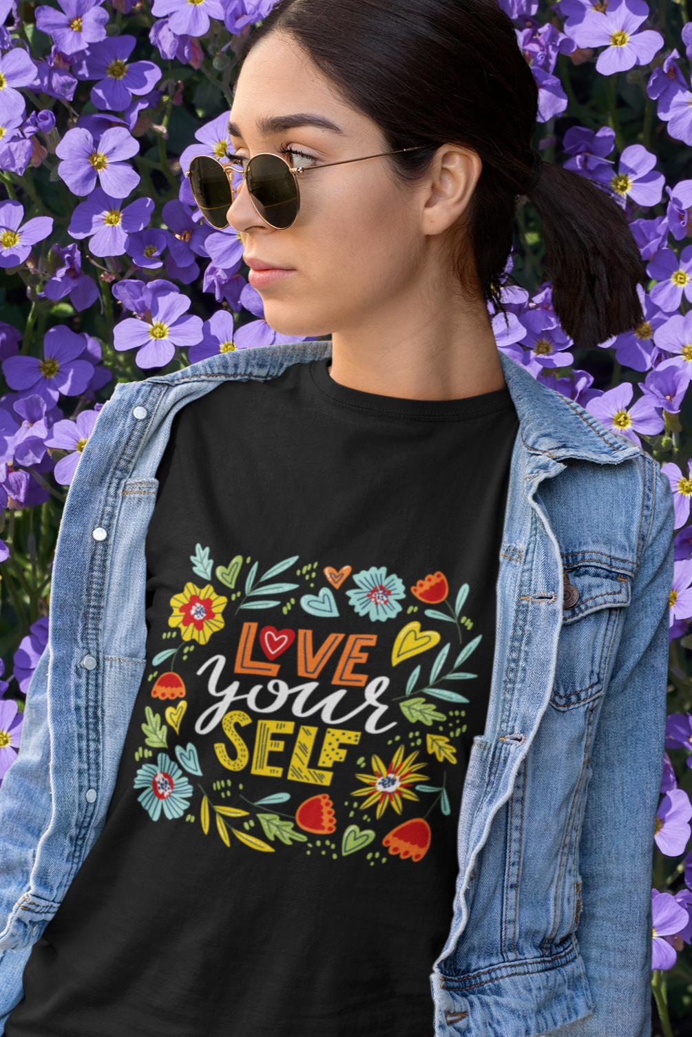 Cherish Yourself Floral Print T-Shirt