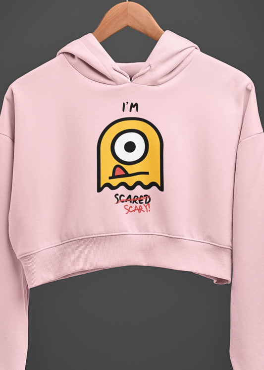 Eerie Scary Crop Hoodie