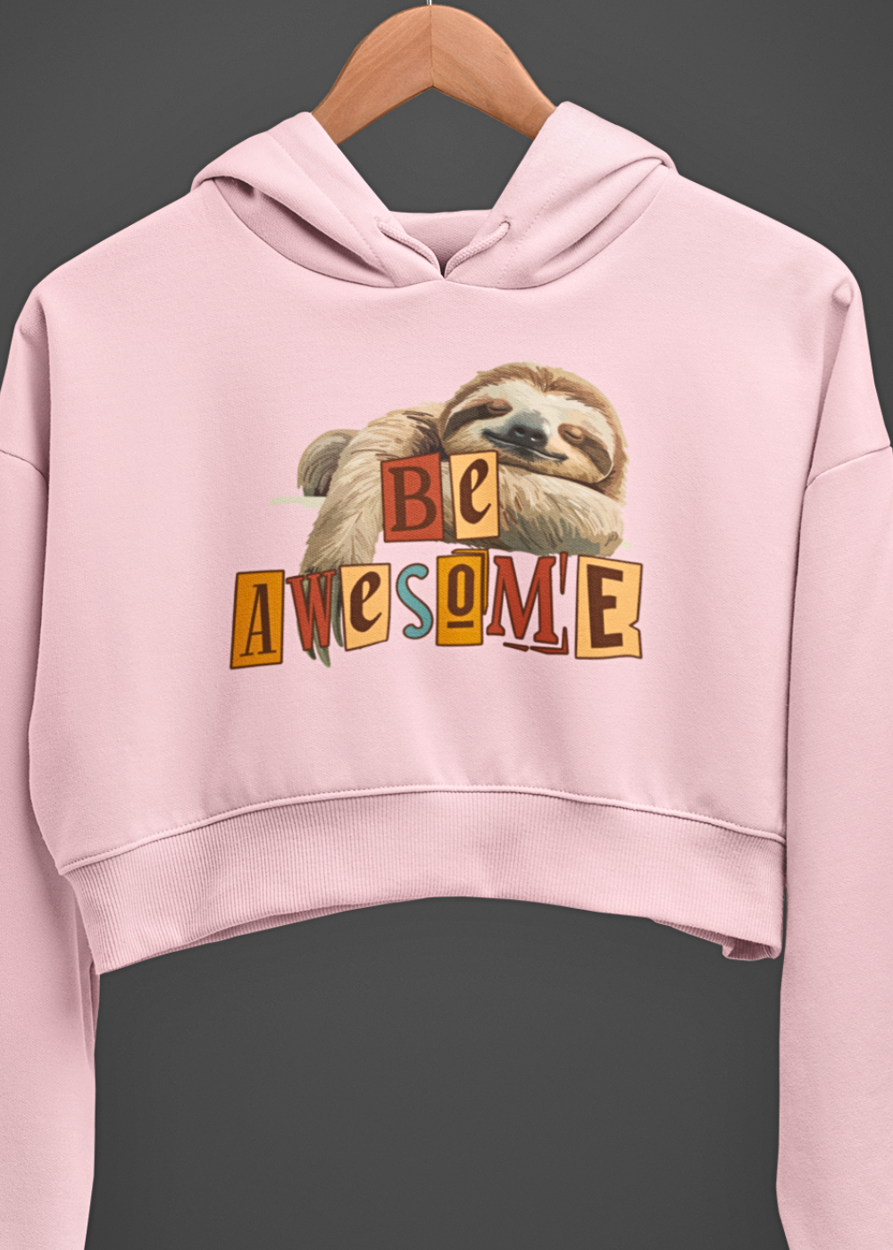 Sloth Chic Crop Hoodie