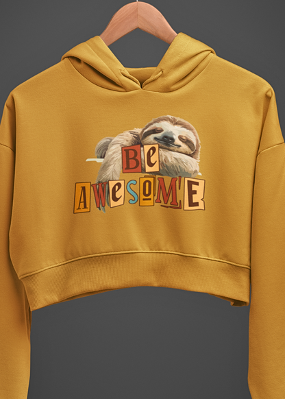 Sloth Chic Crop Hoodie