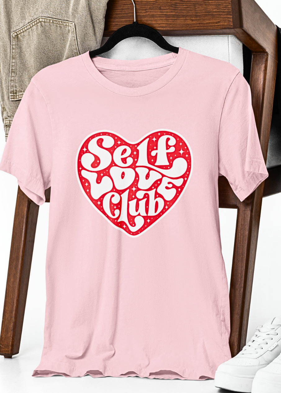 Heartfelt Self-Love Typography T-Shirt