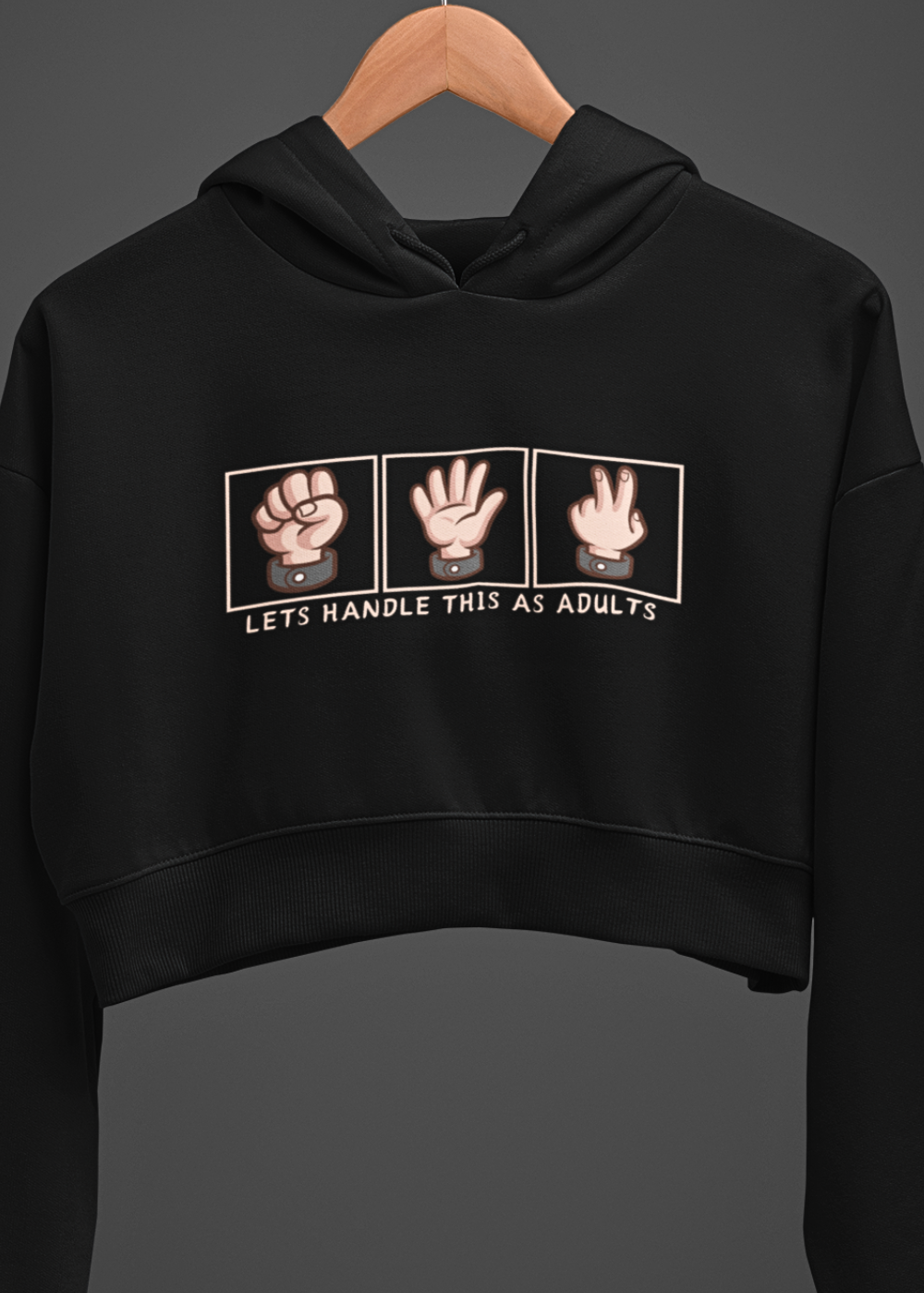 Adulting Decision: Rock, Paper, Scissors Hoodie Graphic