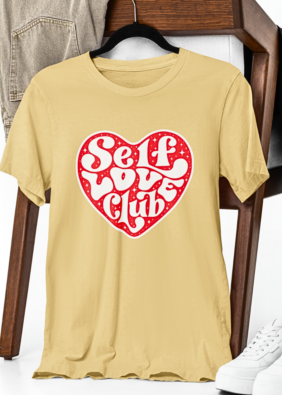 Heartfelt Self-Love Typography T-Shirt