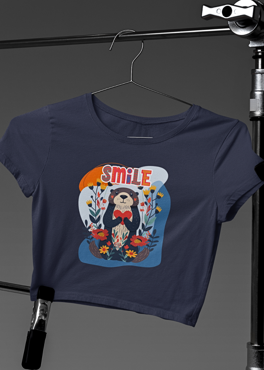 Otterly Happy Smile Crop Tee