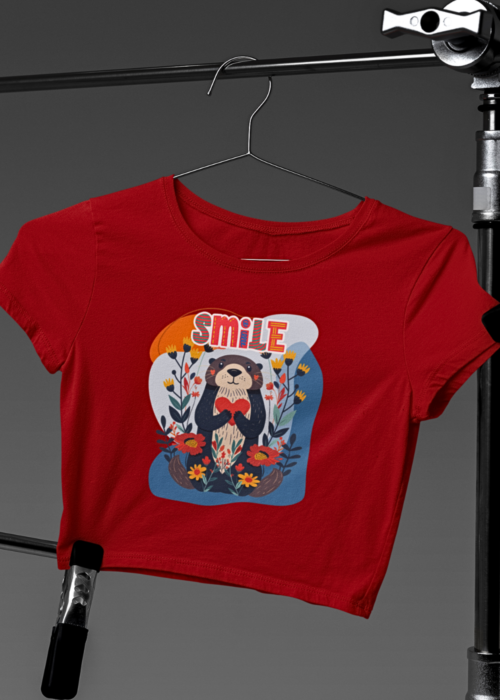 Otterly Happy Smile Crop Tee