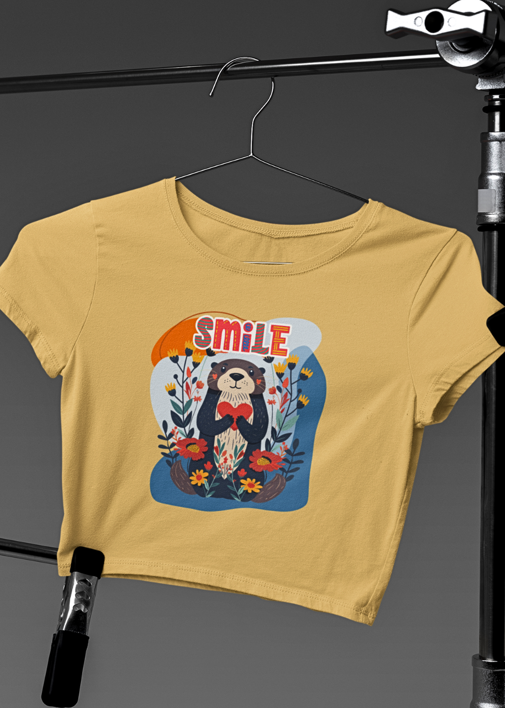 Otterly Happy Smile Crop Tee