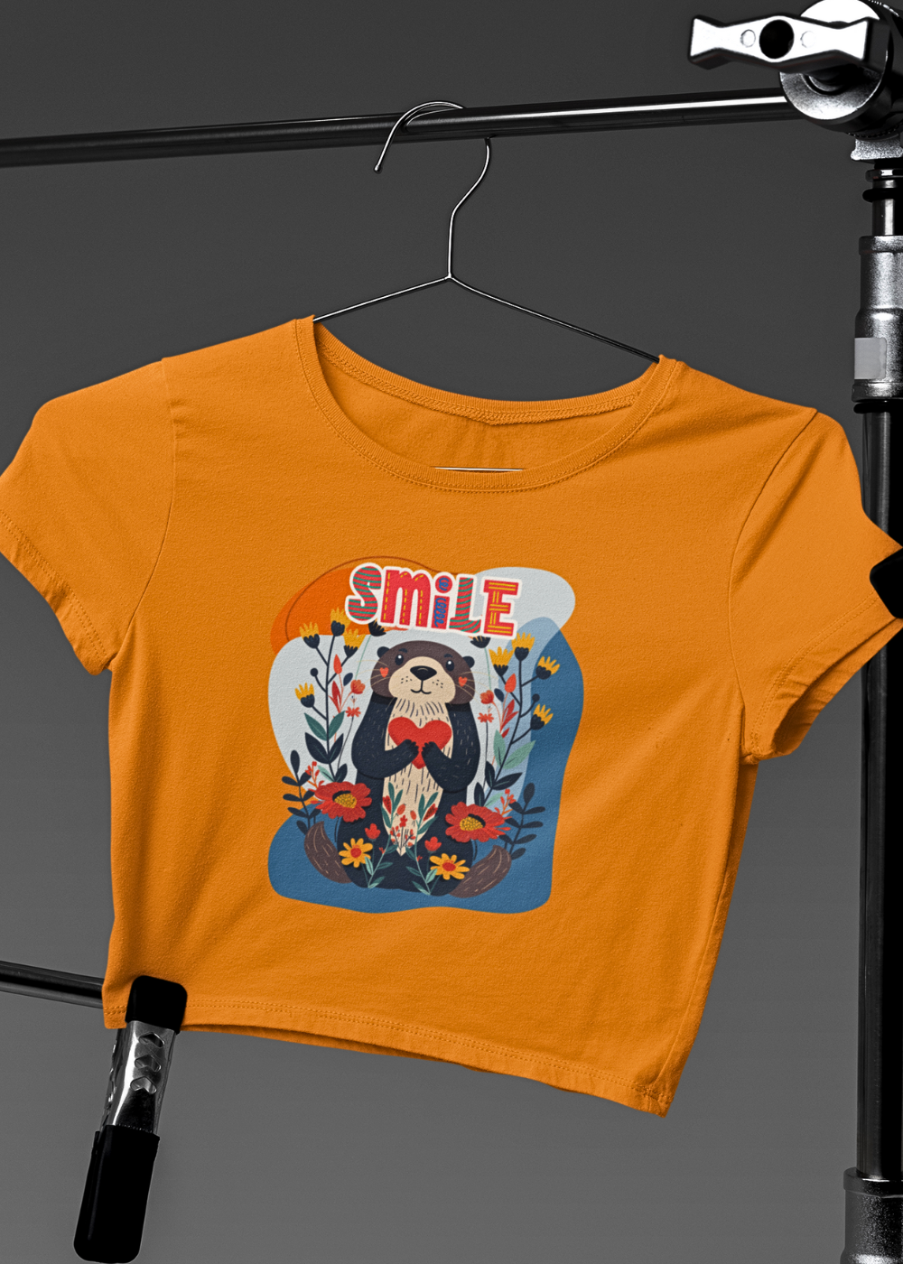 Otterly Happy Smile Crop Tee