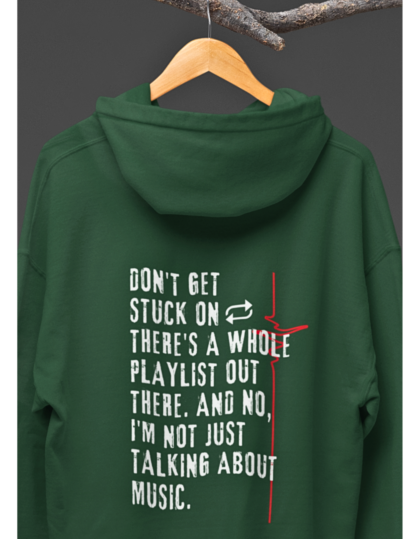 Break the Cycle: 'Don't Get Stuck on Loop' Printed Hoodie