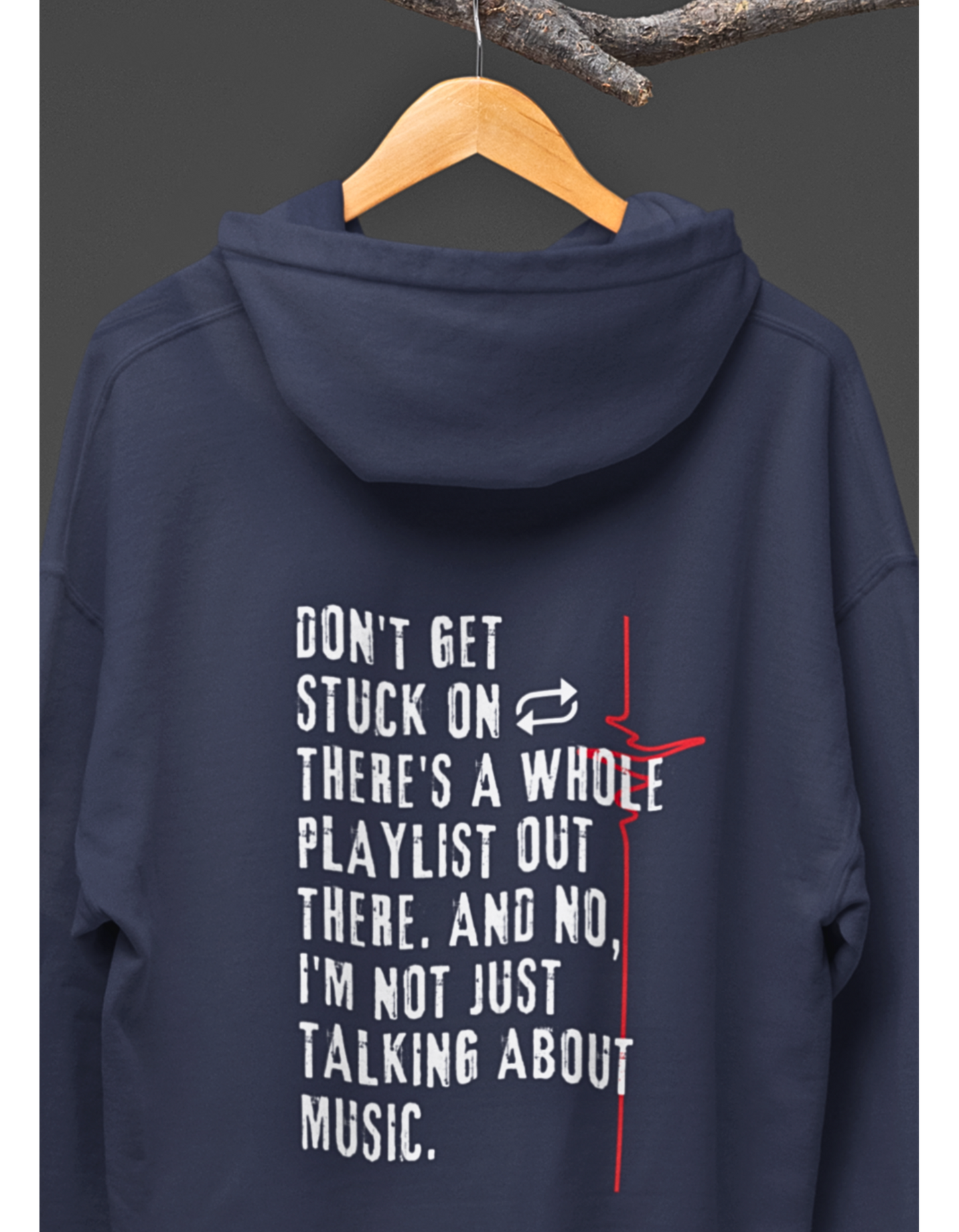 Break the Cycle: 'Don't Get Stuck on Loop' Printed Hoodie