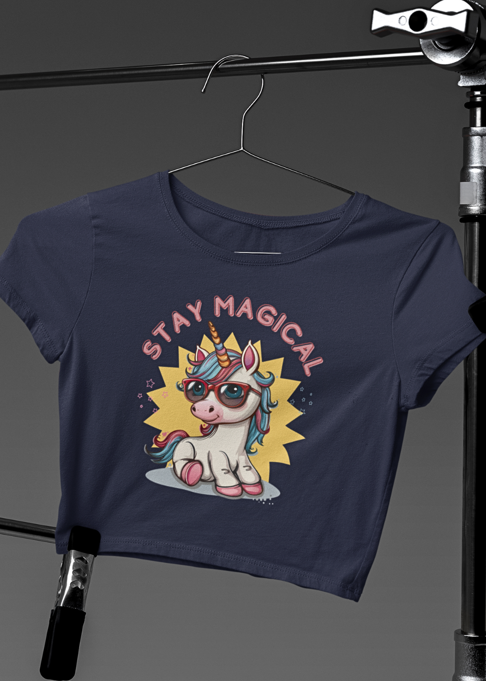 Stay Magical: Unicorn Graphic Crop Top