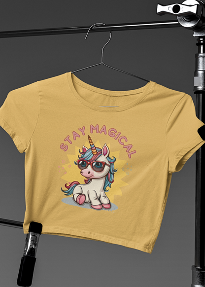 Stay Magical: Unicorn Graphic Crop Top