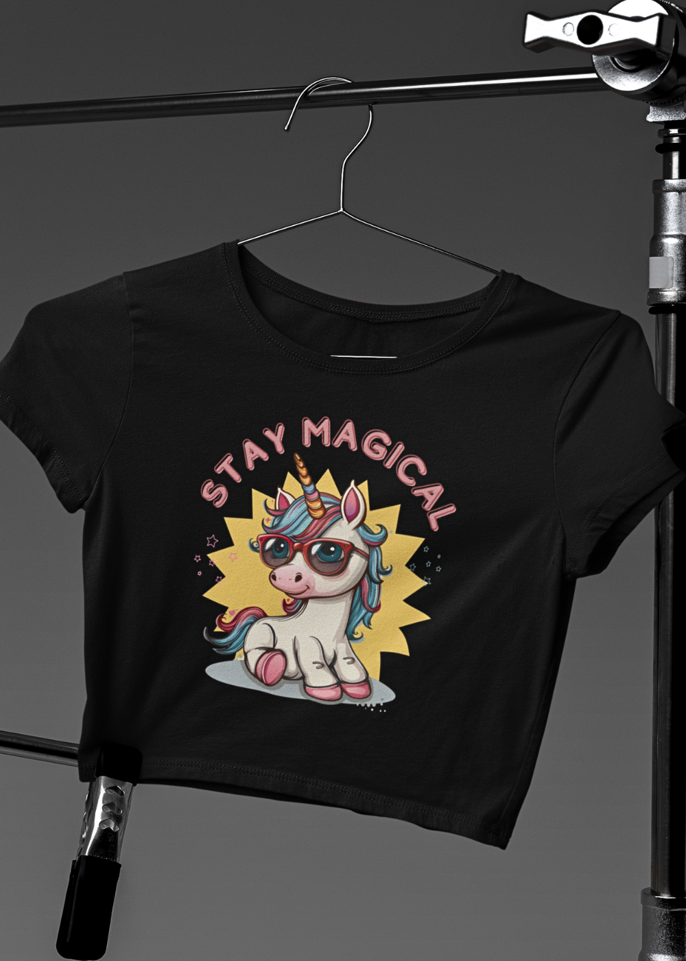 Stay Magical: Unicorn Graphic Crop Top