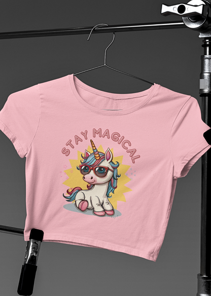 Stay Magical: Unicorn Graphic Crop Top