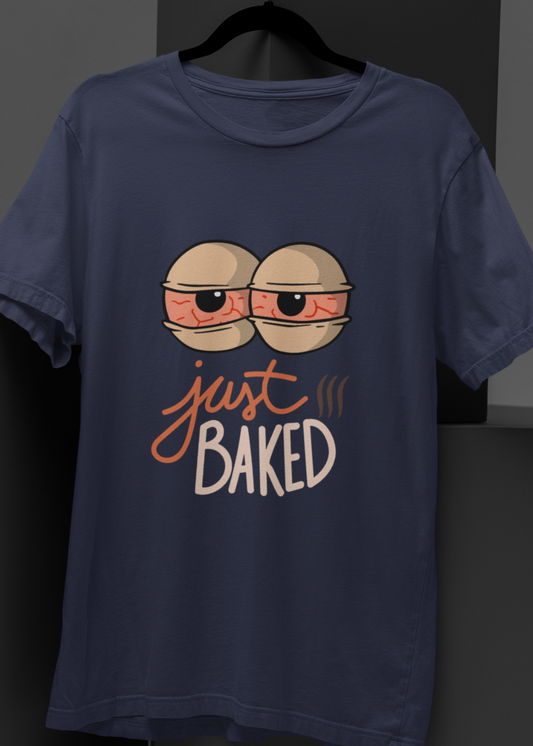 Just Baked T-Shirt – Relaxed, Funny Red-Eye Graphic Unisex Tee