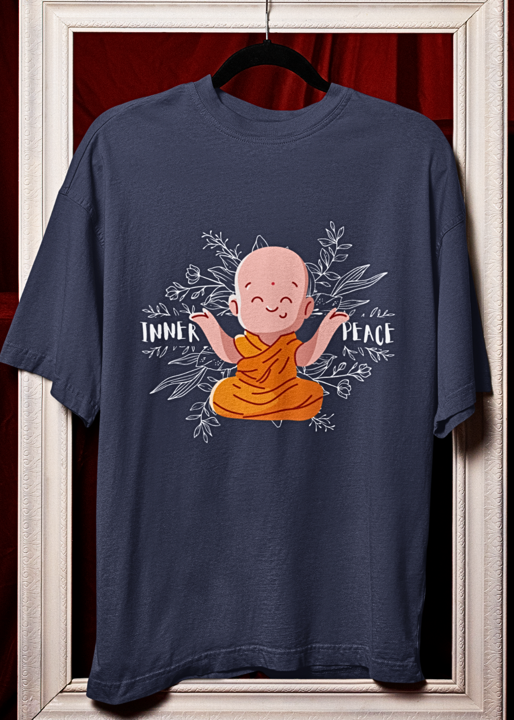 Calm Vibes: Inner Peace Baby Monk Unisex Tee