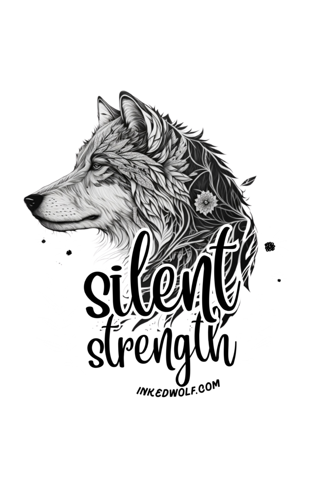 Silent Strength Hoodie - Empowering Female Wolf Design