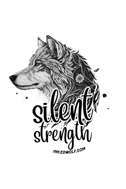 Silent Strength Hoodie - Empowering Female Wolf Design