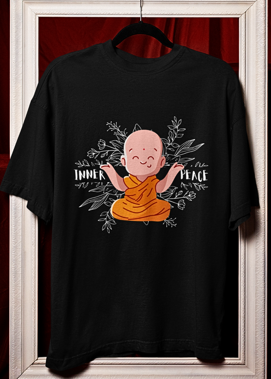 Calm Vibes: Inner Peace Baby Monk Unisex Tee