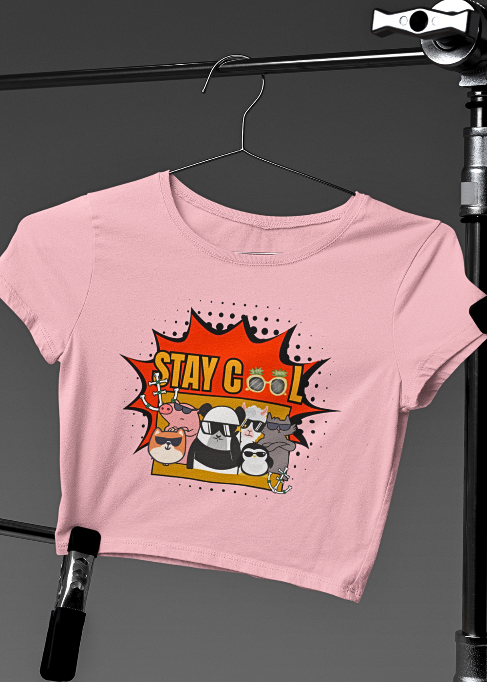 Stay Cool: Women's Graphic Crop Tee