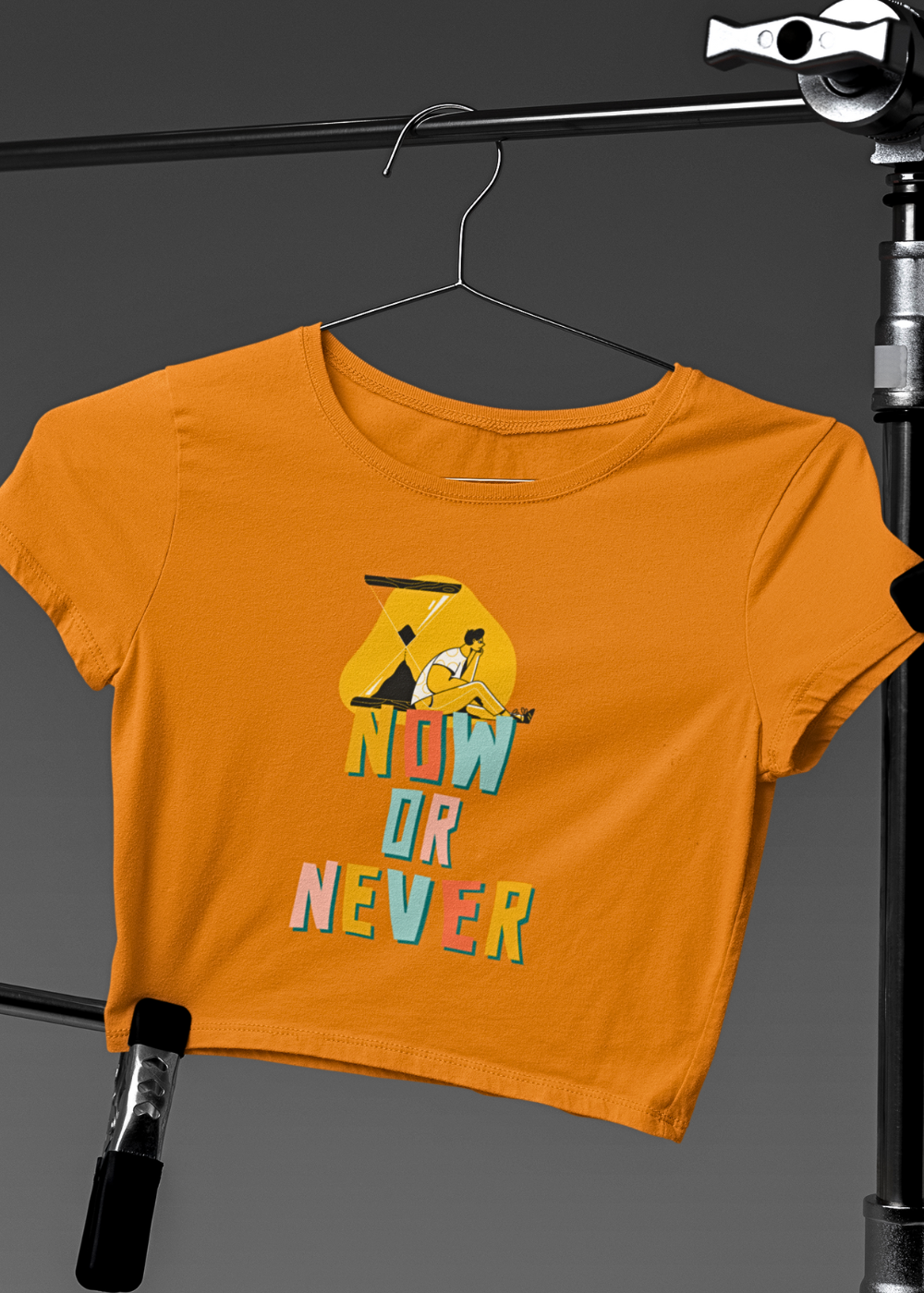 Now or Never: Women's Graphic Crop Tee