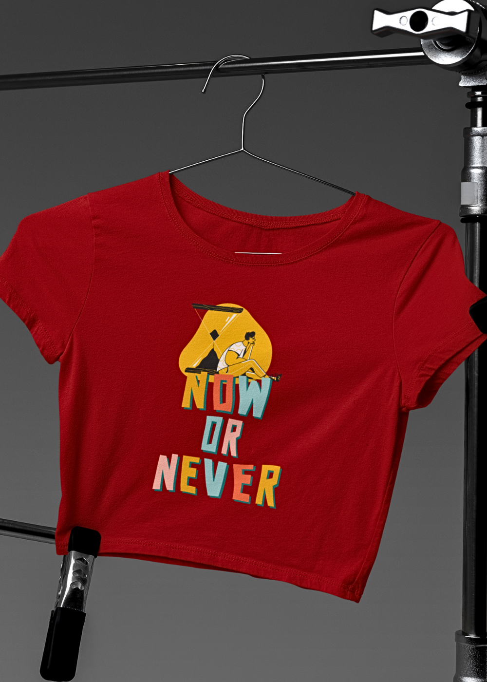 Now or Never: Women's Graphic Crop Tee