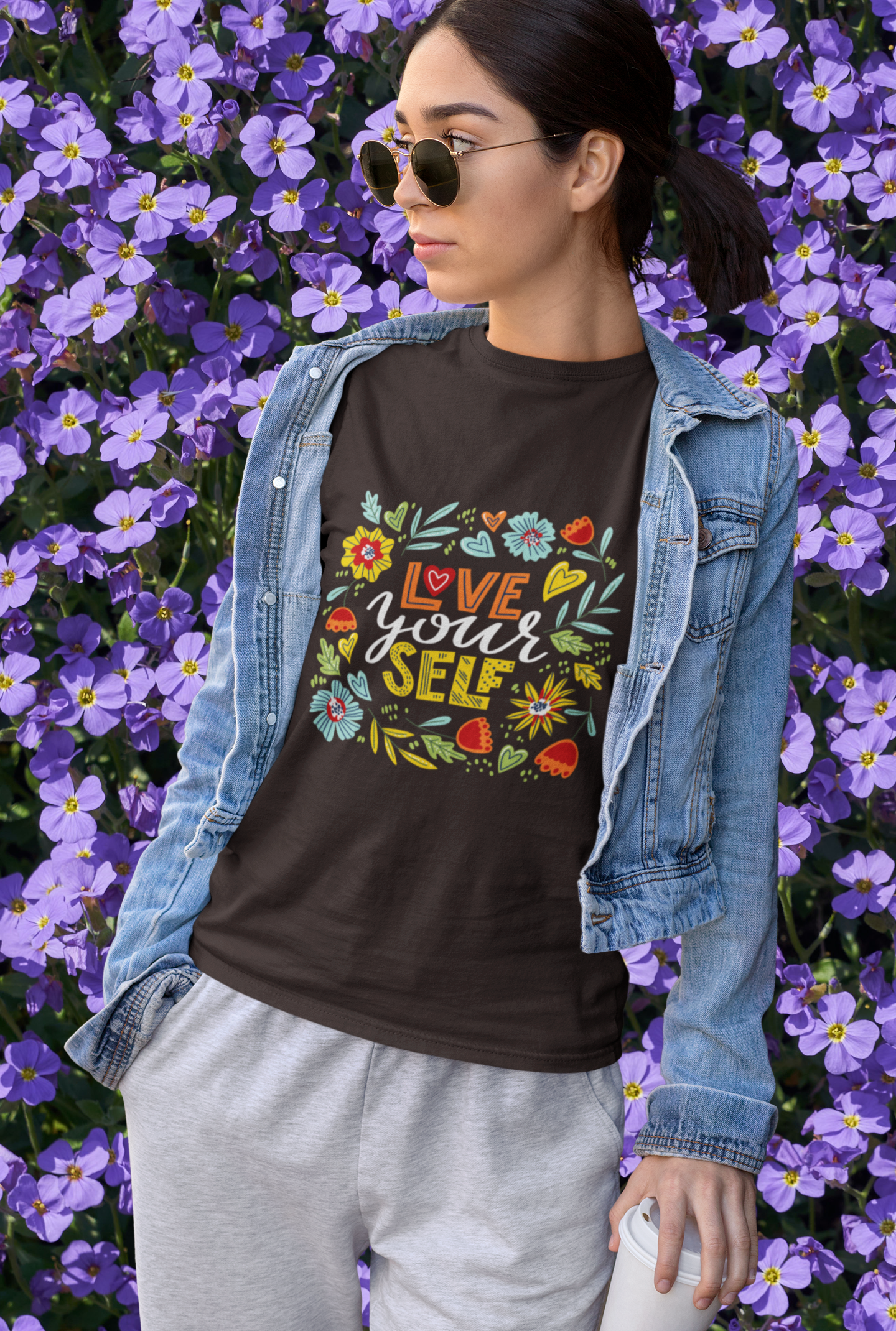 Cherish Yourself Floral Print T-Shirt