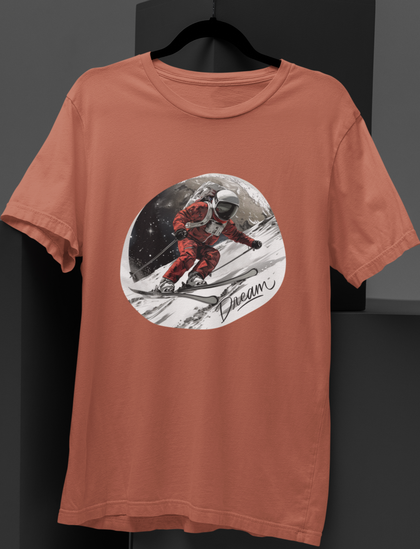 Moonlit Dreams: Skiing on the Lunar Slopes Tee